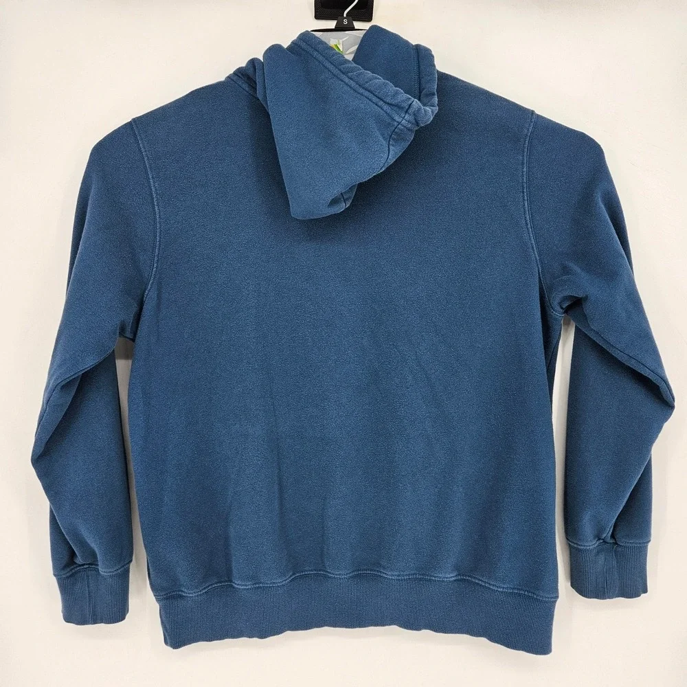 The North Face Hoodie Mens XL Blue‎ Aztec Pullover Fleece Outdoors Hiking